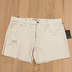 Joe’s Jeans White cutoff Sloane denim shorts NWT